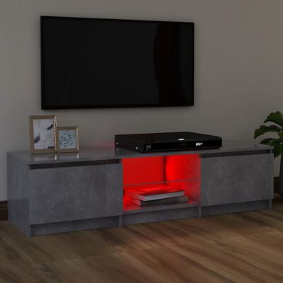 vidaXL Tv-meubel met LED-verlichting 120x30x35,5 cm betongrijs