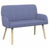 vidaXL 2-zitsbank met massief houten poten 2-zits Jeans Blauw