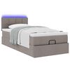 vidaXL Ottoman bed met matras en LED's 100x200 cm stof taupe