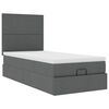vidaXL Ottoman bed met matras 100x200cm stof donkergrijs