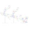 vidaXL Kerstdecoratie rendieren en slee 260x21x87 cm acryl meerkleurig