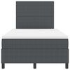vidaXL Boxspringbed Donkergrijs en Wit 120 x 190 cm Katoen Stof