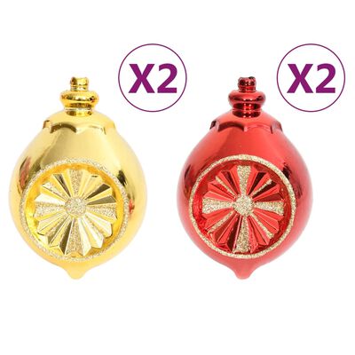 vidaXL 108-delige Kerstballenset goud en rood