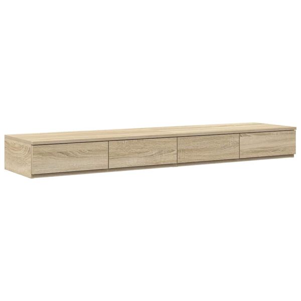 vidaXL Bedlades Sonoma Eiken 140 x 36,5 x 16,5 cm Bewerkt hout