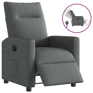 vidaXL Fauteuil elektrisch verstelbaar stof donkergrijs