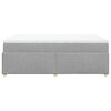 vidaXL Boxspring met matras stof lichtgrijs 120x200 cm