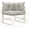 vidaXL 8-delige Loungeset met taupe kussens pallet hout