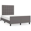 vidaXL Bedframe zonder matras 120x190 cm kunstleer grijs