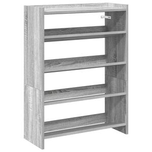 vidaXL Schoenenrek 60x25x81 cm bewerkt hout grijs sonoma eikenkleurig