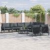 vidaXL Tuin Sofa Set Antraciet Staal