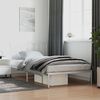 vidaXL Bedframe met hoofdbord metaal wit 107x203 cm