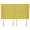 vidaXL Hoofdbord met randen 147x23x118/128 cm stof groen