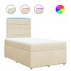 vidaXL Boxspring met matras stof cr&egrave;mekleurig 120x200 cm