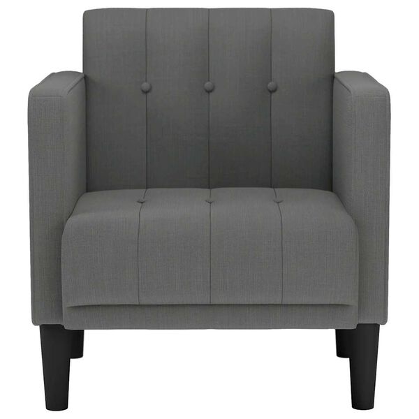 vidaXL Fauteuil met armleuningen 53 cm stof donkergrijs