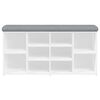 vidaXL Schoenenbank Wit 102x32x50 cm Bewerkt Hout