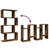 vidaXL Kamerscherm / boekenkast 4-laags 70x24x129 cm hout gerookt eik