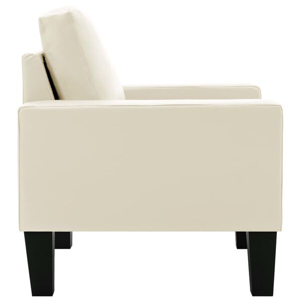 vidaXL Fauteuil kunstleer cr&egrave;me