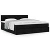 vidaXL Ottoman bed met matras 160x200cm stof zwart