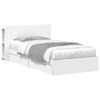 vidaXL Bedframe met opslag met lade Wit 90 x 200 cm Bewerkt hout