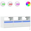 vidaXL Tv-wandmeubel met LED-verlichting 130x31x45 cm wit