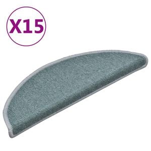 vidaXL Trapmatten 15 st 56x17x3 cm Zeeblauw Halfrond