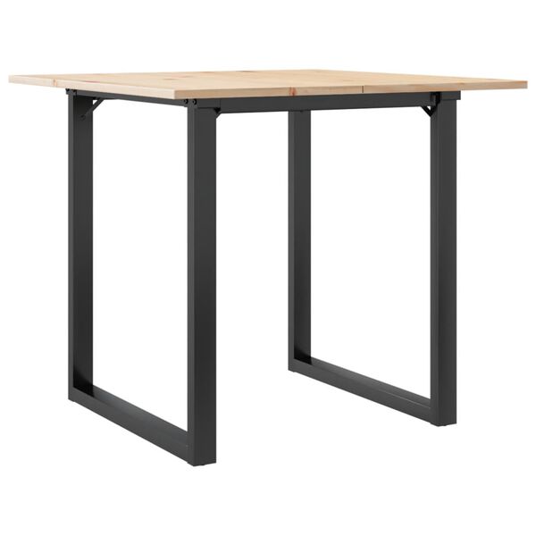 vidaXL Eettafel O-frame 90x90x75 cm massief grenenhout en staal