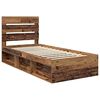 vidaXL Bedframe met hoofdeinde Oudhout 75 x 190 cm Massief grenenhout
