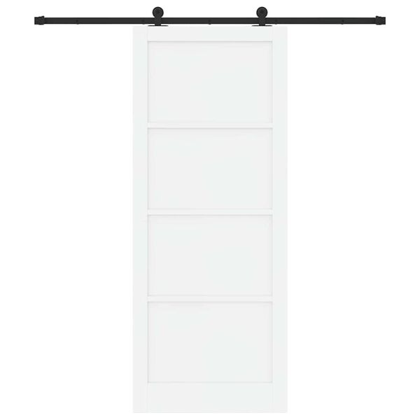 vidaXL Schuifdeur ORKDAL Wit 93 x 232 cm Massief grenenhout