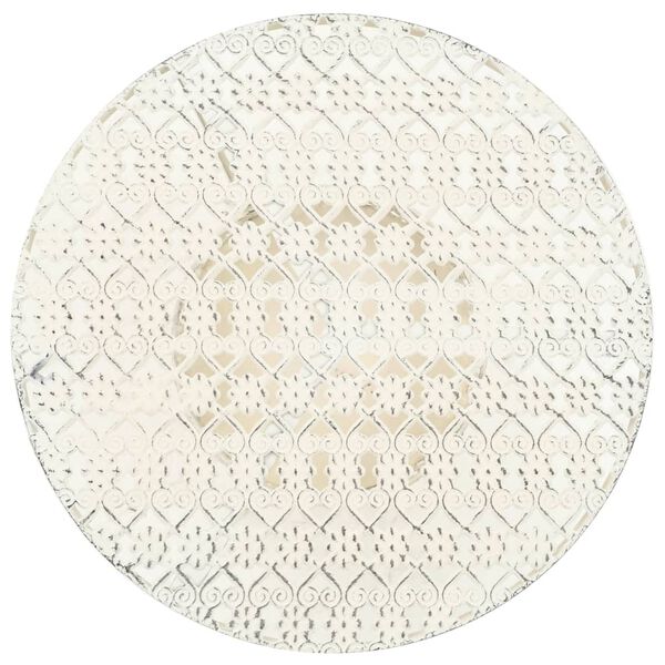 vidaXL Bistrotafel vintage stijl rond 40x70 cm metaal wit