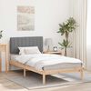 vidaXL Bedframe met Gevoerd Hoofdgedeelte Lichtgrijs 90 x 190 cm