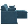vidaXL Bank Blauw 198 x 134 x 80 cm Fluweel