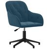 vidaXL Eetkamerstoelen draaibaar 2 st fluweel blauw