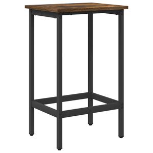 vidaXL Barkruk Gerookt eiken 40 x 32 x 64 cm Bewerkt hout
