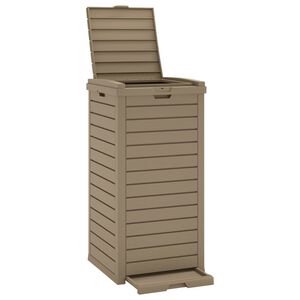 vidaXL Vuilnisbak voor buiten 41x41x86 cm polypropeen lichtbruin