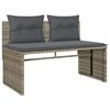 vidaXL 4-delige Loungeset met kussens poly rattan grijs