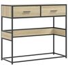 vidaXL Wandtafel 90x35x80 cm bewerkt hout sonoma eikenkleurig
