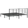 vidaXL Bedframe met hoofdbord metaal zwart 193x203 cm