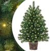 vidaXL Kunstkerstboom met 150 LED met standaard Groen 75 cm PE en PVC