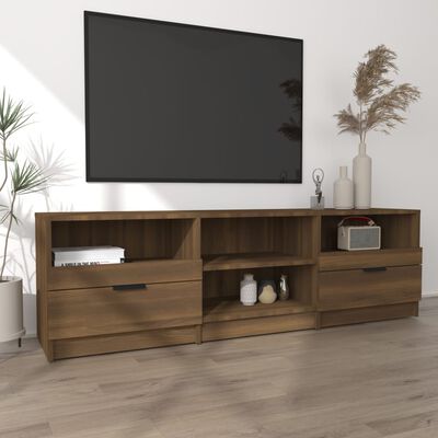 vidaXL Tv-meubel 150x33,5x45 cm bewerkt hout bruineikenkleurig