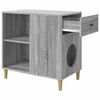 vidaXL Kattenhuis Grijs Sonoma 72 x 42,5 x 70 cm Bewerkt hout
