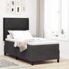 vidaXL Boxspringbed met matras met LED Zwart 90 x 190 cm Fluweel