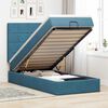vidaXL Ottoman bed met matrassen en LED's 90x200cm fluweel donkerblauw