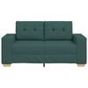 vidaXL Loveseat Sofa Donkergroen 160x77x82 cm Stof