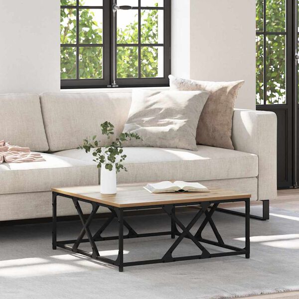 vidaXL Salontafel Artisan Eiken 70 x 70 x 30 cm Bewerkt hout