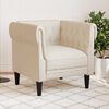 vidaXL Fauteuil Chesterfield-stijl linnen