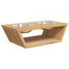 vidaXL Hondenvoerbakken verhoogd 35,5x18x10,5 cm bamboe