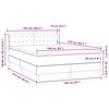 vidaXL Boxspring met matras fluweel lichtgrijs 160x210 cm