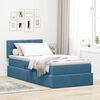 vidaXL Opslag bed met matras Donkerblauw 90 x 190 cm Fluweel