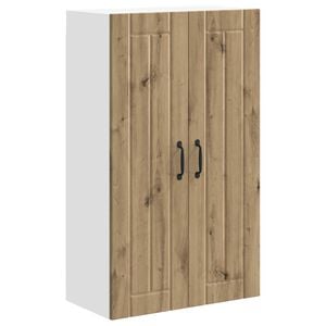 vidaXL Wandkast LUCCA Artisanaal eiken 60 x 31 x 100 cm Bewerkt hout
