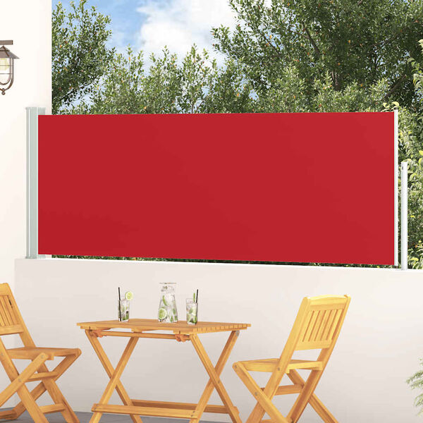 vidaXL Tuinscherm uittrekbaar 100x300 cm rood
